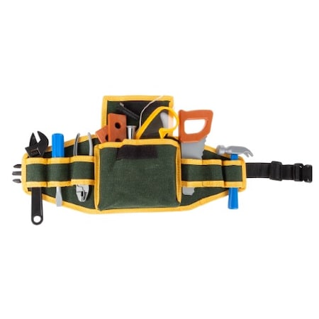 Toy Time 20-piece Kids Tool Belt Set, Children's Handyman Kit with 2 Belts, Saw, Hammer, Screwdriver, Wrench 798026MDZ